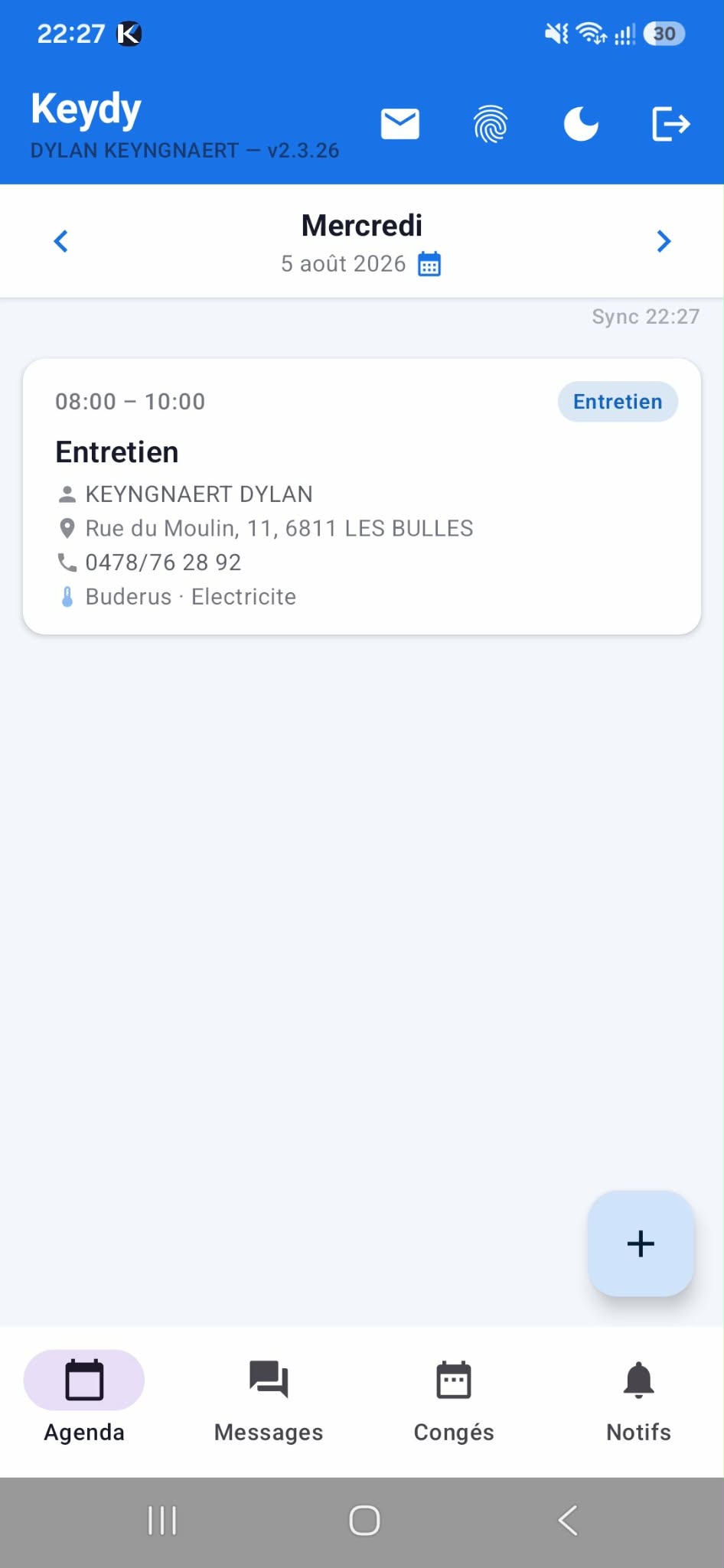 KeydyApp mode clair
